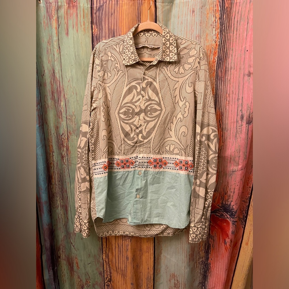 Sz.L Men’s Permanent Vacation Casual Shirt 100% cotton